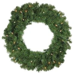 Northlight 24" Pre-Lit Canadian Pine Artificial Wreath, Clear Lights