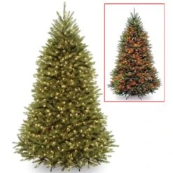 7.5 Ft. Pre-lit PowerConnect™ Dunhill® Fir Full Artificial Christmas Tree, Dual Color® LED Lights