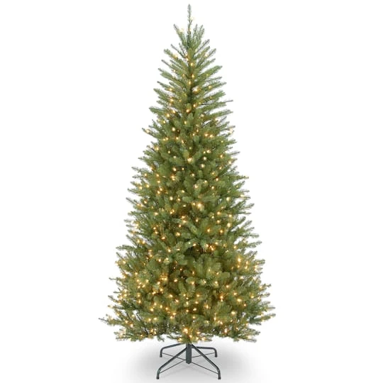 6.5 Ft. Pre-Lit Dunhill® Fir Slim Artificial Christmas Tree, Clear Lights 4 6.5 Ft. Pre-Lit Dunhill® Fir Slim Artificial Christmas Tree, Clear Lights - Image 2