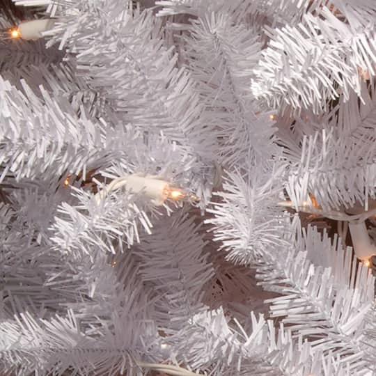 7.5 Ft. Pre-Lit Kingswood™ White Fir Pencil Artificial Christmas Tree, Clear Lights 5 7.5 Ft. Pre-Lit Kingswood™ White Fir Pencil Artificial Christmas Tree, Clear Lights - Image 3