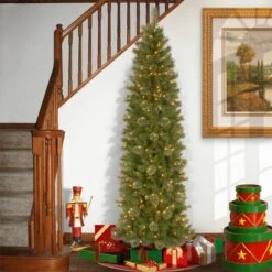 7.5 Ft. Pre-Lit Tacoma Pine Slim Artificial Christmas Tree, Clear Lights 11 7.5 Ft. Pre-Lit Tacoma Pine Slim Artificial Christmas Tree, Clear Lights -Michaels X-Mas Decor 28904 TAP7 309 75 4