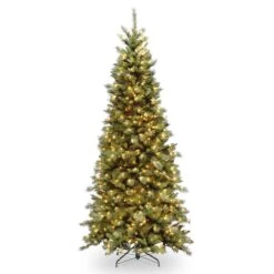 7.5 Ft. Pre-lit Tiffany Fir Slim Artificial Christmas Tree, Clear Lights 11 7.5 Ft. Pre-lit Tiffany Fir Slim Artificial Christmas Tree, Clear Lights -Michaels X-Mas Decor 28904 TFSLH 75LO S3 1