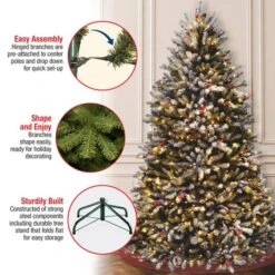 6.5 Ft. Pre-Lit Flocked Dunhill® Fir Full Artificial Christmas Tree, Clear Lights -Michaels X-Mas Decor D039989S 16