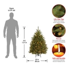 4 Ft. Pre-Lit Dunhill® Fir Full Artificial Christmas Tree, Clear Lights -Michaels X-Mas Decor D040004S 16