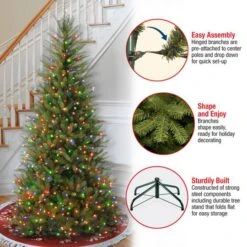 6.5 Ft. Pre-Lit Dunhill® Fir Slim Artificial Christmas Tree, Multicolor Lights 17 6.5 Ft. Pre-Lit Dunhill® Fir Slim Artificial Christmas Tree, Multicolor Lights -Michaels X-Mas Decor D040009S 17