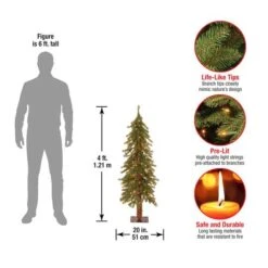 4 Ft. Pre-Lit Hickory Cedar Artificial Christmas Tree, Clear Lights 12 4 Ft. Pre-Lit Hickory Cedar Artificial Christmas Tree, Clear Lights -Michaels X-Mas Decor D040026S 14