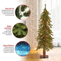 4 Ft. Pre-Lit Hickory Cedar Artificial Christmas Tree, Clear Lights 13 4 Ft. Pre-Lit Hickory Cedar Artificial Christmas Tree, Clear Lights -Michaels X-Mas Decor D040026S 15