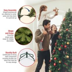 7.5 Ft. Pre-Lit Feel Real® Tiffany Fir Slim Artificial Christmas Tree, Clear Lights 15 7.5 Ft. Pre-Lit Feel Real® Tiffany Fir Slim Artificial Christmas Tree, Clear Lights -Michaels X-Mas Decor D048032S 16