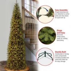 9 Ft. Pre-Lit Kingswood™ Fir Pencil Artificial Christmas Tree, Clear Lights 15 9 Ft. Pre-Lit Kingswood™ Fir Pencil Artificial Christmas Tree, Clear Lights -Michaels X-Mas Decor D048092S 16