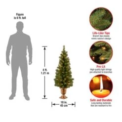 4ft. Pre-Lit Montclair Spruce Entrance Artificial Christmas Tree With Clear Lights -Michaels X-Mas Decor D205091S 15