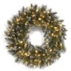 24" Glittery Bristle® Pine Wreath With Warm White LED Lights 1 24" Glittery Bristle® Pine Wreath With Warm White LED Lights -Michaels X-Mas Decor D206625S 1