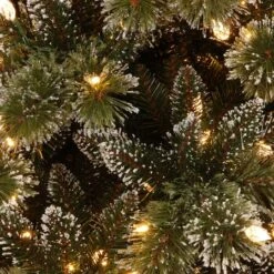 24" Glittery Bristle® Pine Wreath With Warm White LED Lights 10 24" Glittery Bristle® Pine Wreath With Warm White LED Lights -Michaels X-Mas Decor D206625S 3