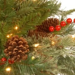 24" Feel Real® Colonial Wreath With Pine Cones, Red Berries & Dual Color LED Lights 11 24" Feel Real® Colonial Wreath With Pine Cones, Red Berries & Dual Color LED Lights -Michaels X-Mas Decor D206626S 3