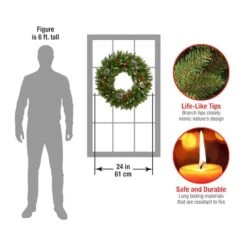 24" Frosted Berry Wreath -Michaels X-Mas Decor D206670S 4