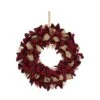 Glitzhome® 19" Christmas Plaid Fabric Wreath -Michaels X-Mas Decor D210703S 1