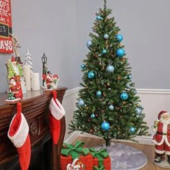 6.5ft. Pre-Lit Aspen Spruce Artificial Christmas Tree, Multicolor Lights 13 6.5ft. Pre-Lit Aspen Spruce Artificial Christmas Tree, Multicolor Lights -Michaels X-Mas Decor D228337S 14