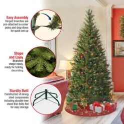 6.5ft. Pre-Lit Aspen Spruce Artificial Christmas Tree, Multicolor Lights 15 6.5ft. Pre-Lit Aspen Spruce Artificial Christmas Tree, Multicolor Lights -Michaels X-Mas Decor D228337S 16