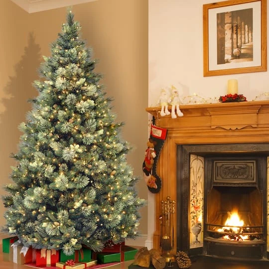 9ft. Pre-Lit Carolina Pine Artificial Christmas Tree, Clear Lights 5 9ft. Pre-Lit Carolina Pine Artificial Christmas Tree, Clear Lights - Image 3