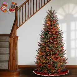 6.5ft. Pre-Lit Natural Fraser Fir Artificial Christmas Tree Tree, Multicolor Lights 8 6.5ft. Pre-Lit Natural Fraser Fir Artificial Christmas Tree Tree, Multicolor Lights -Michaels X-Mas Decor D228388S 12