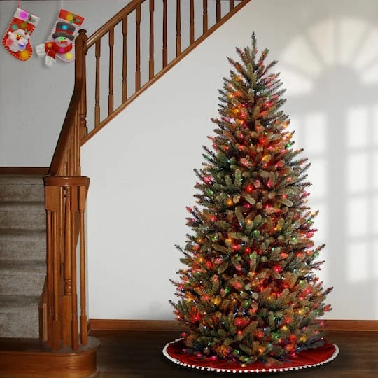 6.5ft. Pre-Lit Natural Fraser Fir Artificial Christmas Tree Tree, Multicolor Lights 5 6.5ft. Pre-Lit Natural Fraser Fir Artificial Christmas Tree Tree, Multicolor Lights - Image 3