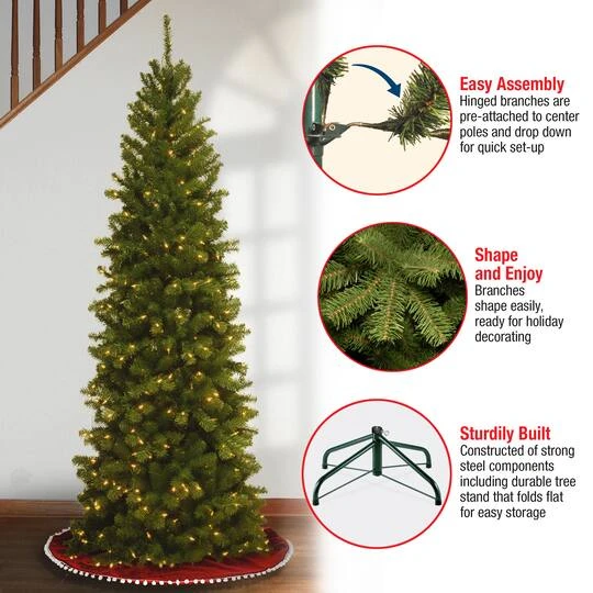6ft. Pre-Lit North Valley® Spruce Artificial Christmas Tree, Clear Lights 10 6ft. Pre-Lit North Valley® Spruce Artificial Christmas Tree, Clear Lights - Image 8