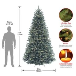 9ft. Pre-Lit North Valley® Blue Spruce Artificial Christmas Tree, Clear Lights -Michaels X-Mas Decor D228401S 16