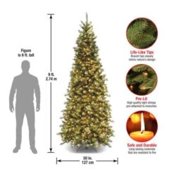 9ft. Pre-Lit Tiffany Fir Slim Tree, Clear Lights -Michaels X-Mas Decor D228561S 16