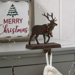 Glitzhome® 6.5" Reindeer Stocking Holder -Michaels X-Mas Decor D231666S 3