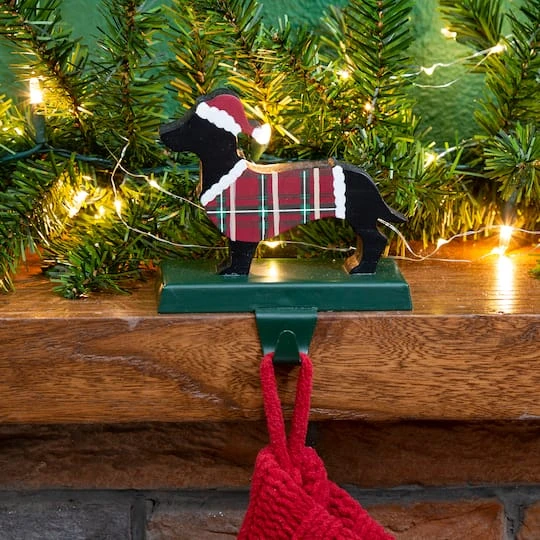 Glitzhome® 6" Dachshund Stocking Holder 5 Glitzhome® 6" Dachshund Stocking Holder - Image 3