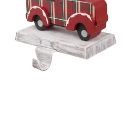 Glitzhome® 6" Red Truck & Tree Stocking Holder -Michaels X-Mas Decor D231676S 5
