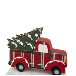 Glitzhome® 6" Red Truck & Tree Stocking Holder -Michaels X-Mas Decor D231676S 6