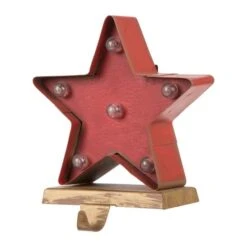Glitzhome® 7.5" Marquee LED Star Stocking Holder -Michaels X-Mas Decor D231687S 3