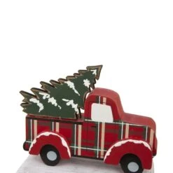 Glitzhome® 6" Red Car & Truck Stocking Holder Set 16 Glitzhome® 6" Red Car & Truck Stocking Holder Set -Michaels X-Mas Decor D231694S 6