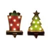 Glitzhome® LED Tree & Gift Box Stocking Holder Set 1 Glitzhome® LED Tree & Gift Box Stocking Holder Set -Michaels X-Mas Decor D231701S 1