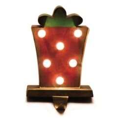 Glitzhome® LED Tree & Gift Box Stocking Holder Set -Michaels X-Mas Decor D231701S 8