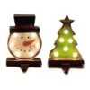 Glitzhome® LED Snowman Head & Tree Stocking Holder Set -Michaels X-Mas Decor D231704S 1