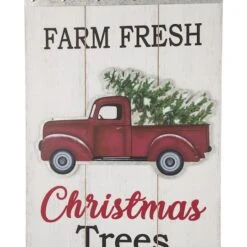 Glitzhome® 24" Wooden & Metal Truck Wall Décor -Michaels X-Mas Decor D231745S 4