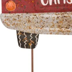 Glitzhome® 32" Christmas Rusty Metal Truck Yard Stake -Michaels X-Mas Decor D231754S 8