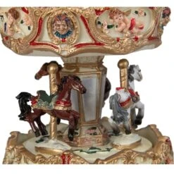 Northlight 6.5" Ivory & Gold Animated Musical Clown & Cupid Carousel Tabletop Decoration -Michaels X-Mas Decor D236847S 2