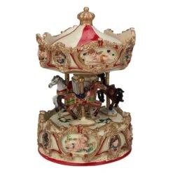 Northlight 6.5" Ivory & Gold Animated Musical Clown & Cupid Carousel Tabletop Decoration -Michaels X-Mas Decor D236847S 3