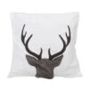 Northlight White & Brown Reindeer Throw Pillow Cover -Michaels X-Mas Decor D236858S 1