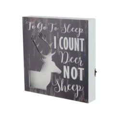 Northlight LED Lighted Fiber Optic Deer "To Go To Sleep I Count Deer Not Sheep" Wall Art Decoration -Michaels X-Mas Decor D236900S 3