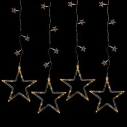 Northlight 100ct. Clear LED Star Silhouette Window Curtain Lights -Michaels X-Mas Decor D237027S 2