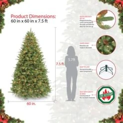 7.5ft. Pre-Lit Douglas Fir Premier Artificial Christmas Tree, Clear Lights 17 7.5ft. Pre-Lit Douglas Fir Premier Artificial Christmas Tree, Clear Lights -Michaels X-Mas Decor D248383S 8