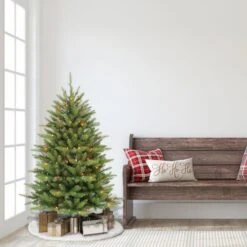 4.5ft. Pre-Lit Fraser Fir Artificial Christmas Tree, Multi-Colored Lights -Michaels X-Mas Decor D248400S 21