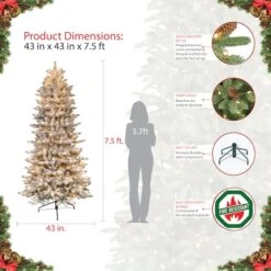 7.5ft. Pre-Lit Fraser Fir Artificial Christmas Tree, Clear Lights -Michaels X-Mas Decor D248422S 6