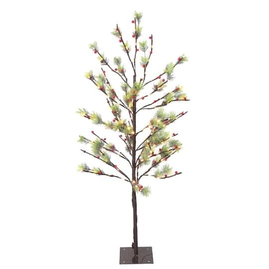 4ft. Pre-Lit Twig Tree, White LED Twinkle Lights 3 4ft. Pre-Lit Twig Tree, White LED Twinkle Lights