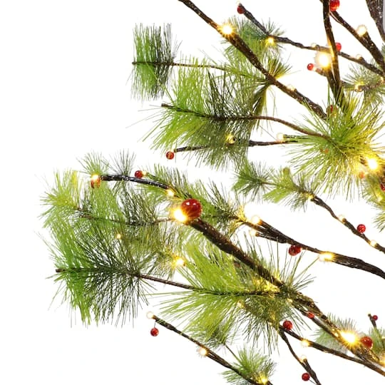 4ft. Pre-Lit Twig Tree, White LED Twinkle Lights 5 4ft. Pre-Lit Twig Tree, White LED Twinkle Lights - Image 3