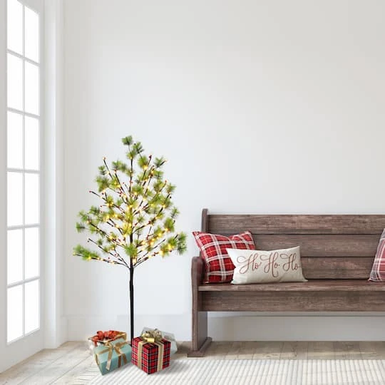 4ft. Pre-Lit Twig Tree, White LED Twinkle Lights 6 4ft. Pre-Lit Twig Tree, White LED Twinkle Lights - Image 4