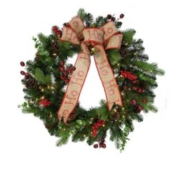 30" Pre-Lit Decorated Wreath -Michaels X-Mas Decor D248476S 5
